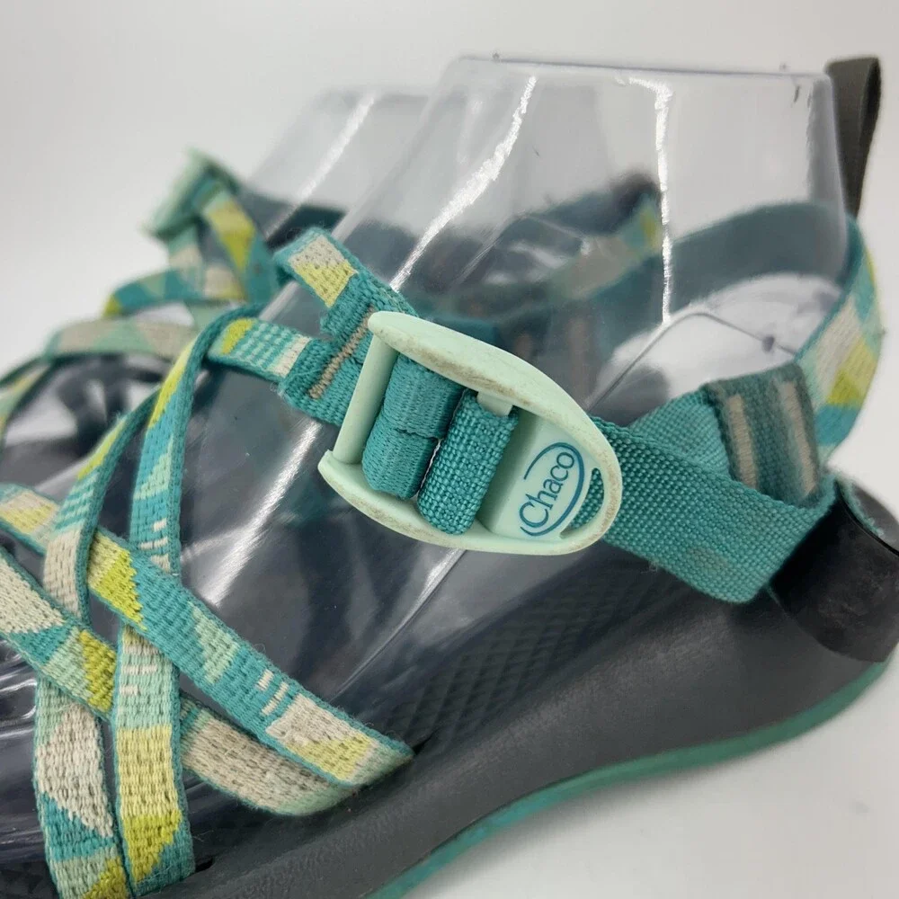 Chaco Sandals Shoes Kids Size 5 Green Strappy Hiking Water Outdoor Sport